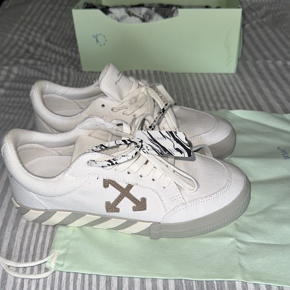 Off- White Vulcanized Eco Canvas Sneakers - Picture 2 of 16